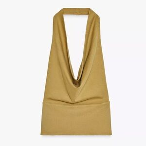 Zara NWT halter top stretchy heavy cotton